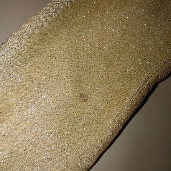 Vintage Dress 1950s Handmaid Gold Lurex Shimmer Party  Small Medium - Picture 6 of 16